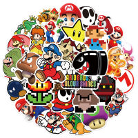 ?พร้อมส่ง?ลายการ์ตูนอะนิเมะ supermario mario Sticker 50แผ่น กันน้ำ สติ๊กเกอร์ ใช้ซ้ำได้ กระโปรงหลังรถ 33G&amp;33F