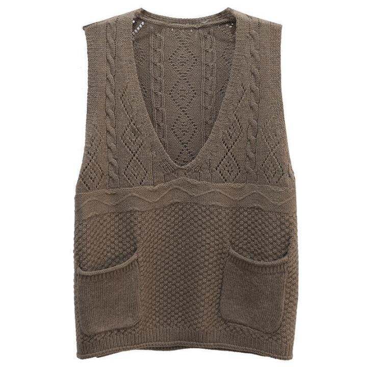 spot-spring-and-summer-new-korean-style-wool-vest-womens-outer-wear-loose-v-neck-sweater-vest-2023