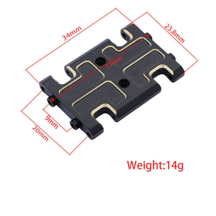 กล่องเกียร์กลางแผ่นกันลื่นกล่องเกียร์สีดำเคลือบด้วยทองเหลืองทั้งหมดแผ่นด้านล่างเข้ากันได้กับแกน1-24-ax24อะไหล่โลหะเสริมรถบรรทุกรถ