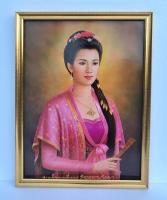 ภาพพระพี่นางสุพรรณกัลยาใส่กรอบทองภาพเคลือบฟีล์มลามิเนตอย่างดี ขนาดรวมกรอบ16x21นิ้ว