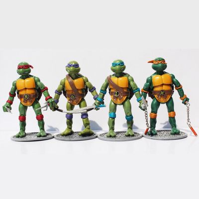 ZZOOI 17cm Original Cartoon Figure Turtles 4pcs/set Classic Action Figures Action Decoration Kids Toys