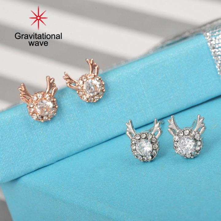 gravitational-wave-lovely-christmas-reindeer-antlers-shape-ear-stud-earrings-for-women-jewelry