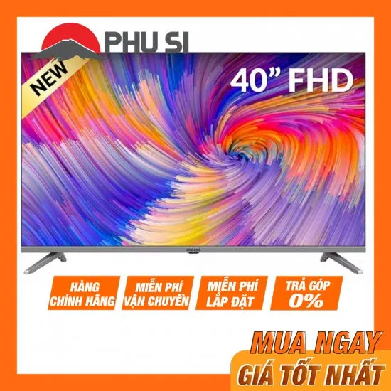 TRẢ GÓP 0% - Smart TV Full HD Coocaa 43 Inch Wifi - 43S7G - Android 11 - Viền mỏng - Miễn phí lắp đặt