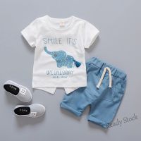 【hot sale】 ▥❦▤ C10 Infant Suit Baby Clothing Set for Boys Suit Summer Casual Clothes Set Print Top Shorts Jeans Outfit Kids Clothes