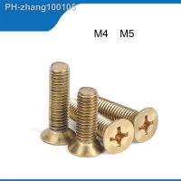 Hot Sell High Quality M4 M5 50PCS Brass Cross Recessed Countersunk Head Machine ScrewsCountersunk Head Screw Bolt