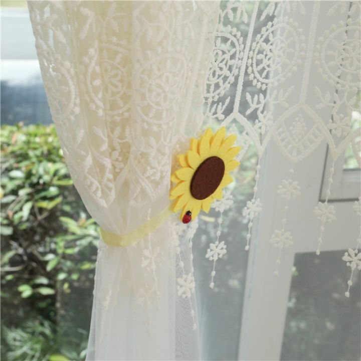 www-www-www-para-decora-o-de-casa-pano-amarelo-flores-solares-cinto-pano-cortina-com-gancho-fivela-2-tamanhos