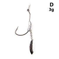 IPTY ชดเชยตะขอตกปลากับช้อนโลหะจิ๊กหัว2G-7g Wide Crank fishhooks