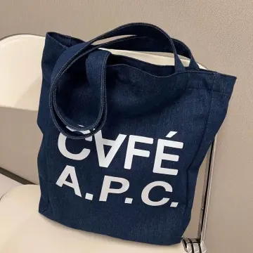 A.P.C 10 corso como Collaboration Logo Denim Tote Bag Women From Japan New