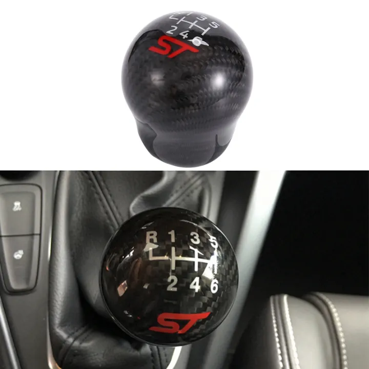 6 Speed Racing ST Carbon Fiber Gear Shift Knob for Ford Focus ST Fiesta ...