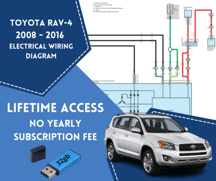 Rav4 2008 to 2016 Complete Electrical Wiring Diagram All System