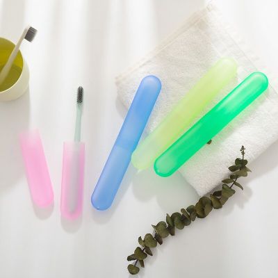 New Candy Color Plastic Toothbrush Case Reusable Box Portable Travel Hiking Camping Toothbrush Box Holder Home Bathroom Supplies