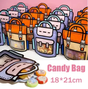 New Style Christmas Cartoon Self-sealing Food Bags, Candy Wrapping Zip Lock  Pouch For Snacks, 10pcs/pack