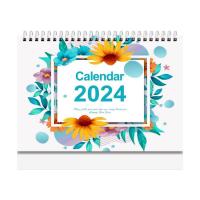 Desk Calendar 2024 English Calendar 2024 Desk Calender Flipping Calendar for Desk 365 Days Countdown Desktop Calendar Metal Coil Memo Desk Calendar Stable functional