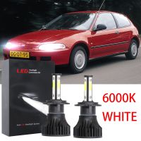 ชุดหลอดไฟหน้าฮาโลเจน LED 6000K 1993 6000K แบบเปลี่ยน สําหรับ Honda CIVIC 1992-1995 รับประกัน 10 เดือน