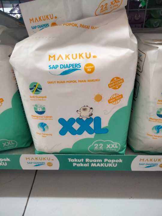 MAKUKU SAP Diapers Comfort Fit Ukuran XXL Pampers Makuku Tipe Celana ...