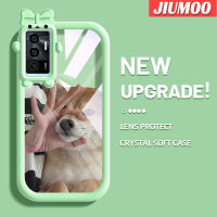 เคส JIUMOO สำหรับ VIVO V23E 4G V23E 5G เคส Y75การ์ตูนสุนัขน่ารักลายกล้องมอนสเตอร์น้อยสีสันสดใสนิ่มสำหรับเลนส์กันกระแทกแบบใสเคสมือถือง่ายฝาครอบป้องกันซิลิโคนความคิดสร้างสรรค์โปร่งใส