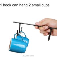 Kitchen Cup Holder Mug Rack Under Cabinet 4 Hooks Under Shelf Display Hanging Drying for Bar Kitchen Utensils N23 20 Dropship