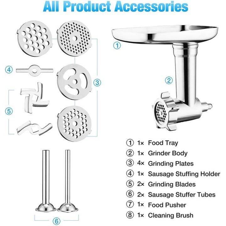 Metal Meat Food Attachment For Kitchenaid Stand Mixer Rod Grinder ...