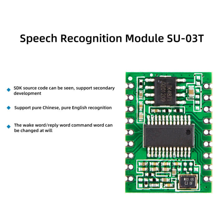 pcbfun-ai-โมดูลควบคุมเสียงแบบออฟไลน์โมดูลการรู้จำเสียงอัจฉริยะชิพจดจำเสียงโมดูลควบคุมด้วยเสียง