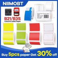 Niimbot B21 B3S Thermal Label Sticker Cable Paper Waterproof Oil Resistant Tag Price Colorful Transparent Label