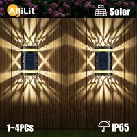 Large Size Solar LED Outdoor Wall Lamp Waterproof Garden Decor Light for Balcony Courtyard Landscape Street Garden Wall Light