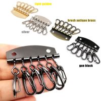 【YF】 High Quality Wallet Leather Bag Handbag Purse Keychain Keyring Key Ring Row Organizer 6 Hooks Clasp Clip Leathercraft with rivet