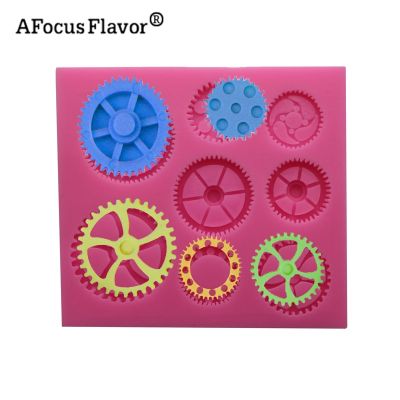 ；【‘； Wheel Gear Round Silicone Mold Fondant Silicone Mold Soap Cake Baking Mold Chocolate Baking Tools For Cake Decorative