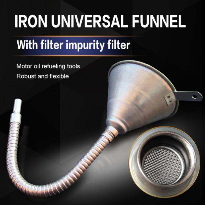 Car motorcycle Refueling funnel 370MM universal funnel bendable filter