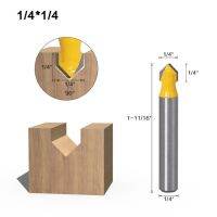【♘COD Free Cas♘】 natuidao13965 1ชิ้น1/4 "6.35มม. ก้านมิลลิ่งไม้ตัดแกะสลักกลมดอกสว่านโนส90องศา V-Groove ชุดดอกเร้าเตอร์แกนสำหรับงานไม้กล่อง