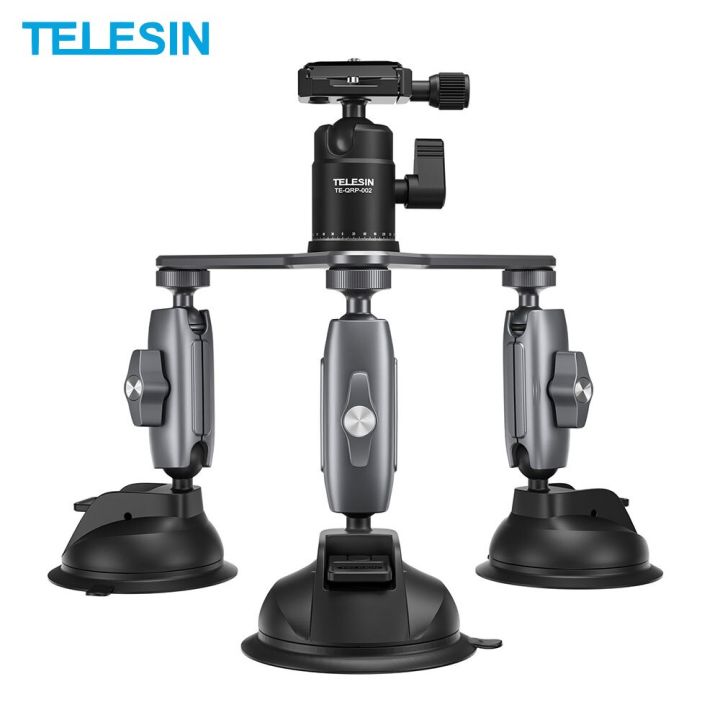 telegin-รถกลางแจ้งสำหรับ-gopro11-10กล้องเพื่อการกีฬาขาตั้งกล้องที่วางมือถือดูดติดรถยนต์เลนส์กล้องดิจิทัลที่เปลี่ยนได้