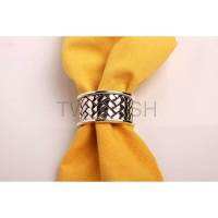 [ส่งไวจากไทย]ห่วงรัดผ้าเช็ดปากNAPKIN RING   ลายถัก  Twin Fish #NR-25