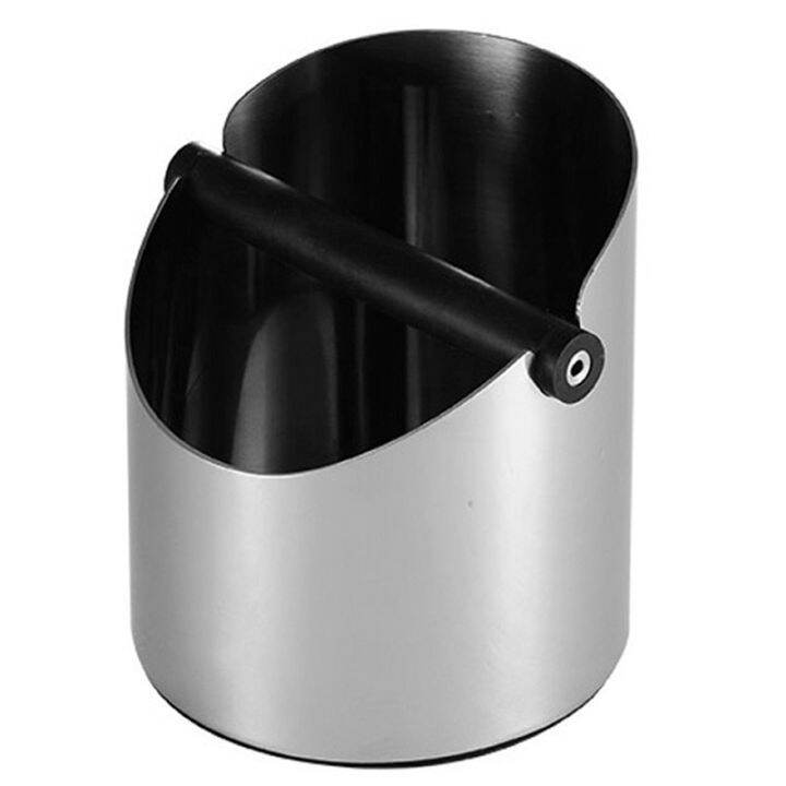 Stainless Steel Coffee Knock Box,Anti Slip Coffee Grind Dump Bin with