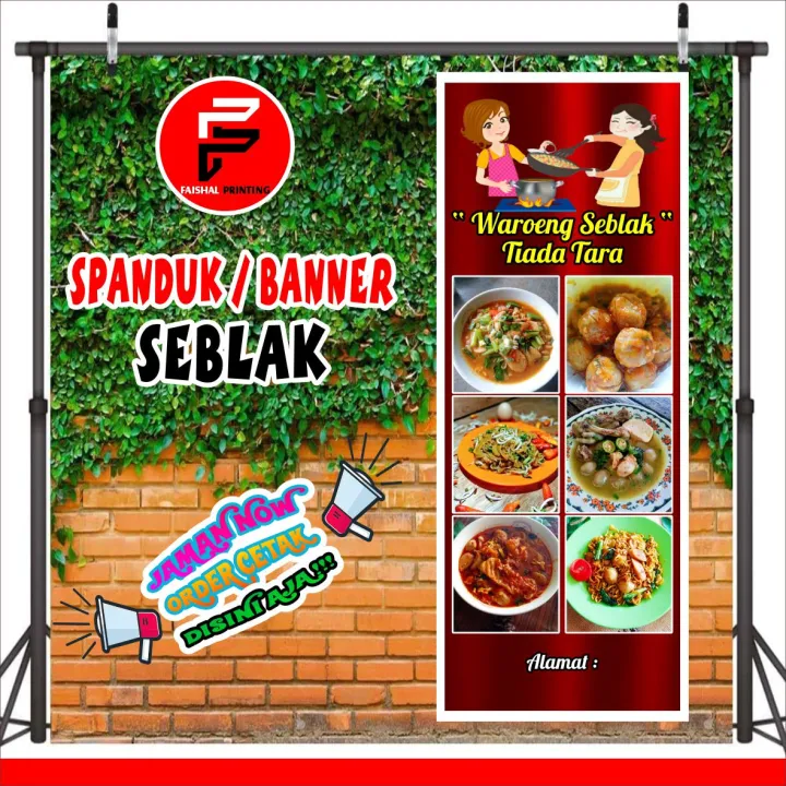 Banner Warung Seblak / Spanduk Makanan Seblak / Spanduk Custom Ukuran 0 ...