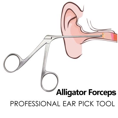 【YF】 Ear Wax Endoscope Earwax Cleaning Remover Hartmann Alligator Forceps Cleaner Clip TweezersTool