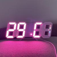 Wall clock Bedroom deco Luminous LED electronic desktop clock digital Modern home decoration living room wall clock numbers