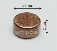 10 ชิ้น แม่เหล็กแรงสูงกลมแบน ขนาด Dia 4 mm x T2 mm Neodymium magnet แรงดูดสูง ชุบทองแดง CU อุปกรณ์สำหรับงาน DIY ติดแน่น ติดทน  เก็บปลายทางได้