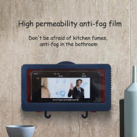 Phone Holder Waterproof phone box holder chase storage free punching bathroom wall hanging kitchen shelf Shower Storage boxes