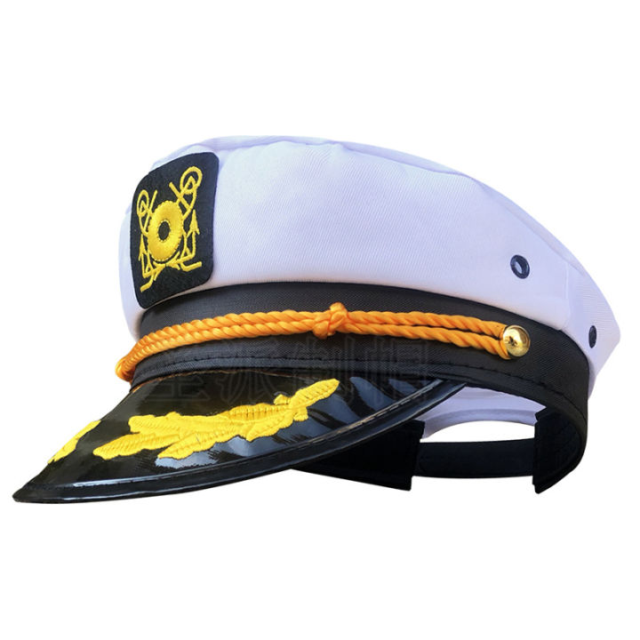 zsheng-หมวกนาวิกโยธินสีขาวหมวกกัปตันปาร์ตี้คาร์นิวัลเรือยอชท์หมวกกะลาสี