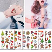 6pcs Navidad Gifts Disposable Tattoo Stickers Ornaments Christmas Decorations New Year 2020 Kids Gifts Kerst Natal Decor Noel