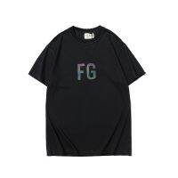 ✆ﺴ Fear of ความกลัวของพระเจ้า F G ฝ้ายพิมพ์คอกลมแขนสั้นเสื้อยืด