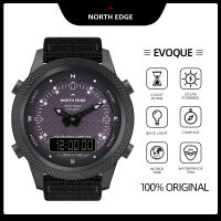 NORTH EDGE Evoque Men Solar power Digital Watch Waterproof 50M Analog Outdoor Sport watch For men Compass Countdown Stopwatch Watches