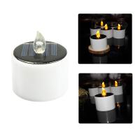 Solar Energy Candle Light Flameless Rechargeable Electronic LED Candles Light Tea Lamp Home Bar Bedroom Living Room Church