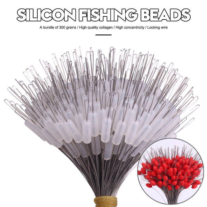 Homestar 300pcs/Pack Silicon Fishing Line Space Bean Stoppers Cylinder