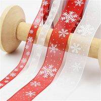 【COD&amp;Ready Stock】1/2.5cm Snowflake Ribbon Christmas Ribbons for Handmade Gift Wrapping Decoration Accessories