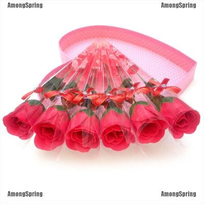 ლAmongSpringლ【Ready Stock】 5Pcs Beautiful Soap Rose Flower Teachers Day Valentines Day Creative Gift