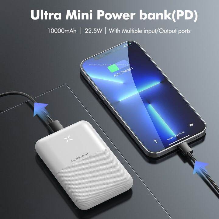 alpha-x-powerbank-รุ่น-b10pd-wh-สีขาว-ขนาดความจุ-10000-mah-มาตรฐาน-มอก-จ่ายกระแสไฟพอร์ต-2-ช่อง