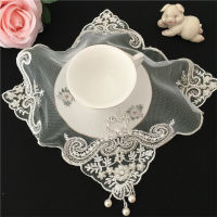 2023 Modern Beads Embroidery Placemat Table Place Mat Cloth Tea Doily Cup Dish Coffee Coaster Mug Christmas Dining Pad Kitchen2023