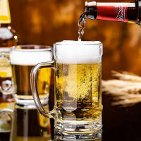 GIANXI แก้วเบียร์ใสค็อกเทลน้ำผลไม้ถ้วยแก้วนมพร้อมที่จับบาร์ปาร์ตี้ความจุขนาดใหญ่ถ้วยเบียร์ Drinkware