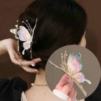 Large 2022 Butterfly Hair Clips Women Hair Clipper Korean Fashion Hair Claw Elegant Pearl Large Crab Shark Clip Hair Accessories