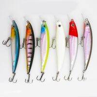 ☊ Fishing Luya Fish Bait Minnow 9g Floating Nightlight Double Hook Fake Bait Freshwater Crossmouthed Pesca Fishing Tackle SwimBait